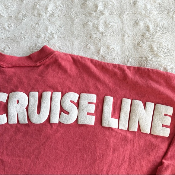 Vintage Disney Cruise Line Spirit Jersey Adult Small Pink Spell Out DCL Mickey - Picture 8 of 12
